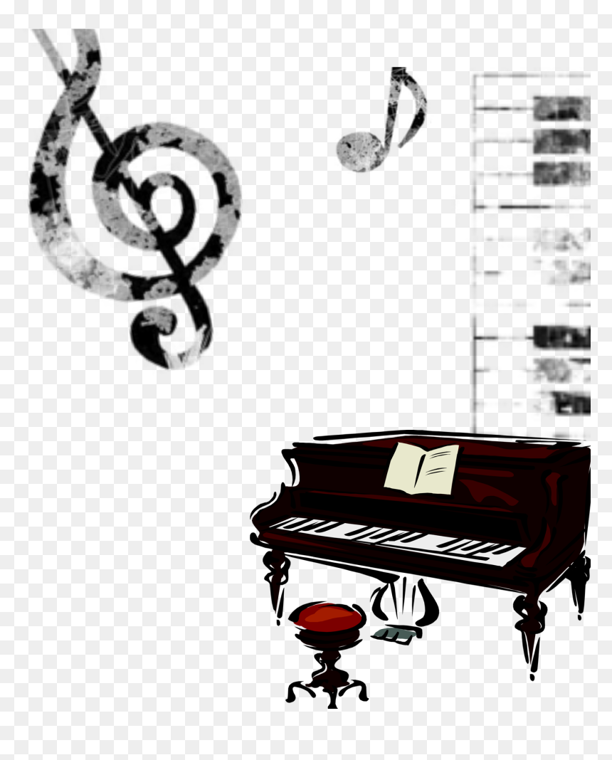 Piano Photography Drawing Musical Keyboard Illustration - Brush, HD Png Download - wasd png