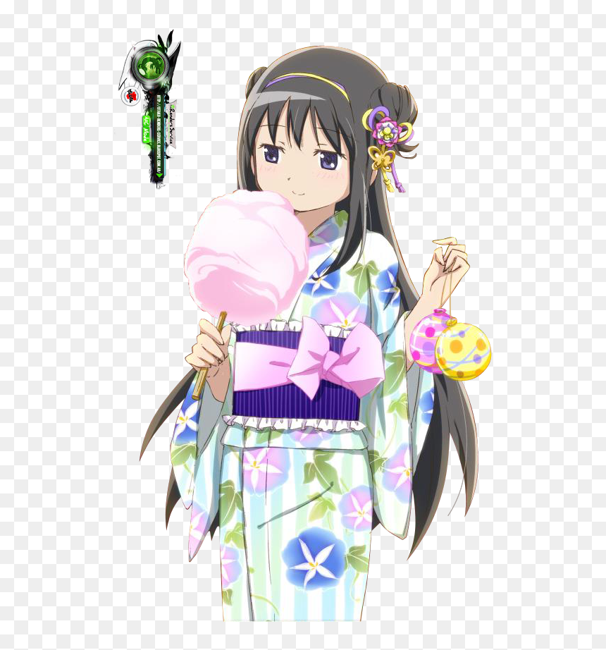 Homura Kimono - Puella Magi Madoka Magica Homura Kimono, HD Png Download - madoka magica png