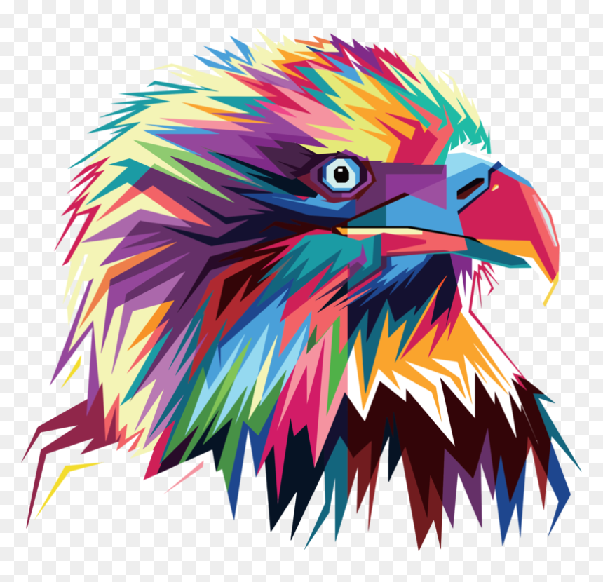 Eagle,close Up,art - Animal Pop Art Png, Transparent Png - pop art png