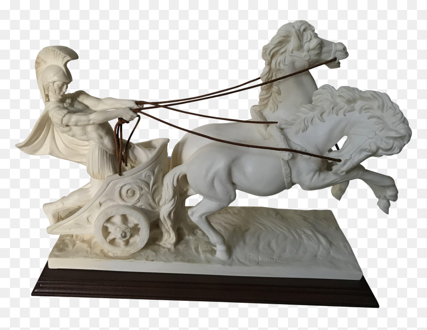Chariot Drawing Roman Soldier - Statue, HD Png Download - roman soldier png