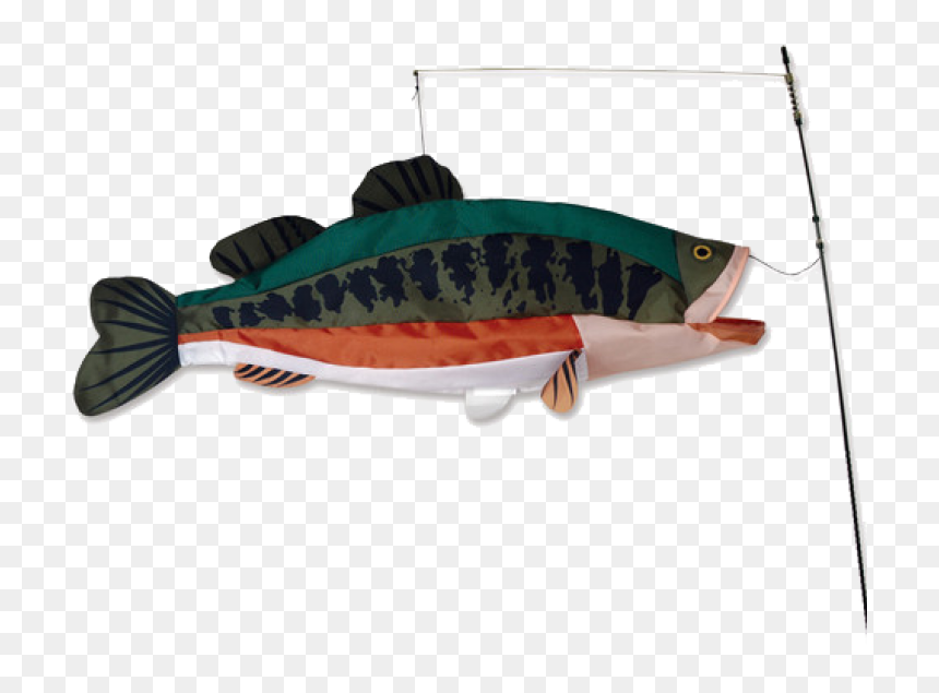 Large Mouth Bass Swimming 3d Fish - Fish Kites, HD Png Download - largemouth bass png