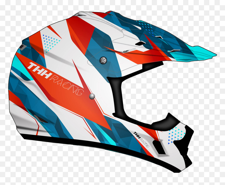 Tx12 For Thh Helmets White Blue Orange Helmet, HD Png Download - samurai helmet png