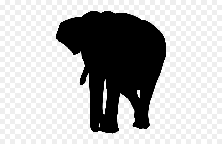 Indian Elephant, HD Png Download - elephant silhouette png
