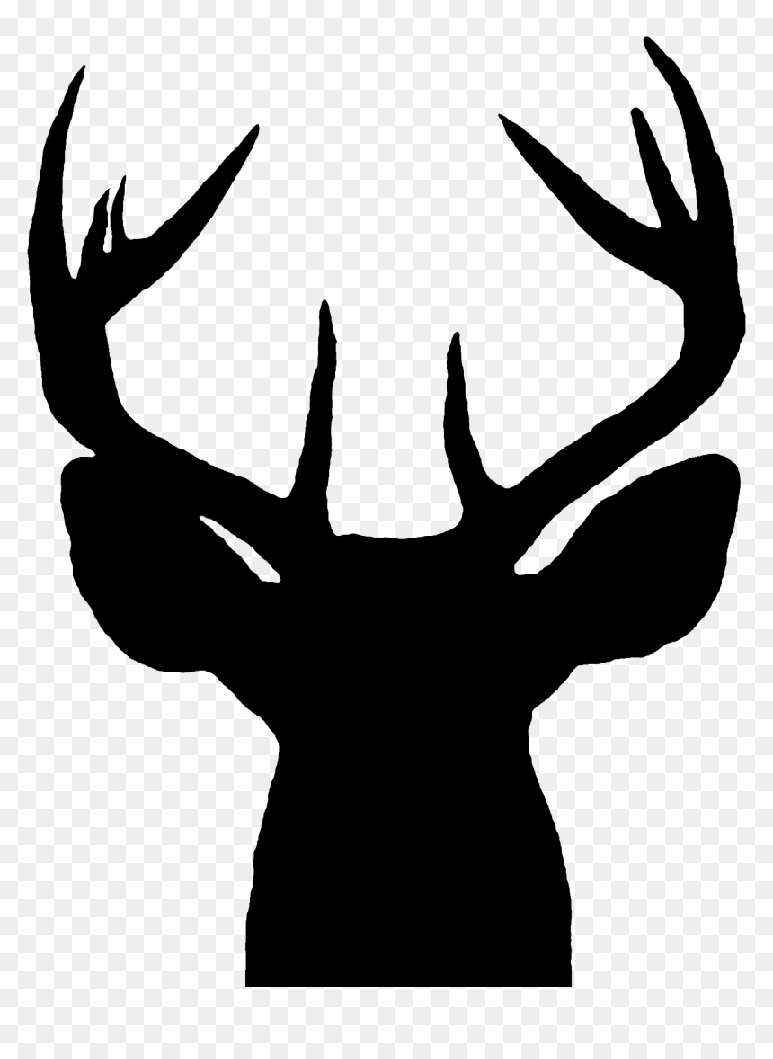 Deer Head Silhouette, HD Png Download - deer head png