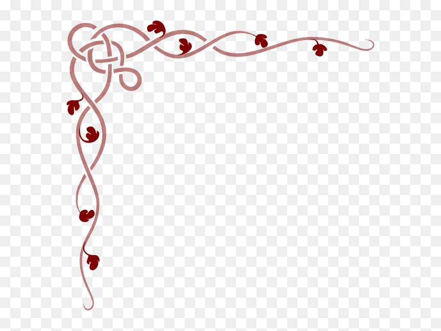 Vine Border, HD Png Download - rose vines png