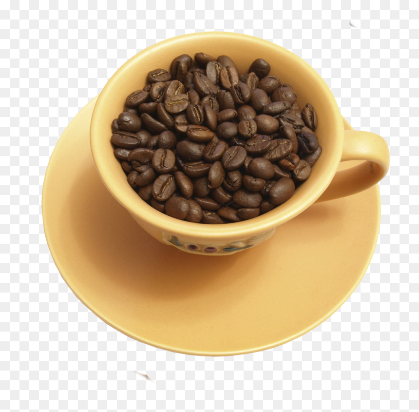 Coffe Beans In Cup - Coffee Bean, HD Png Download - coffe png