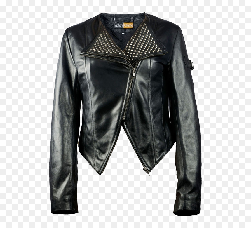 Female Leather Jacket Png, Transparent Png - leather jacket png