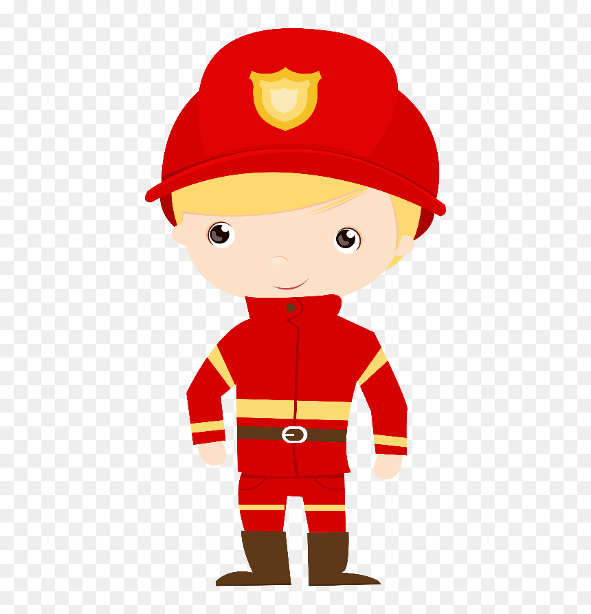Cute Fireman Clipart, HD Png Download - firefighter png