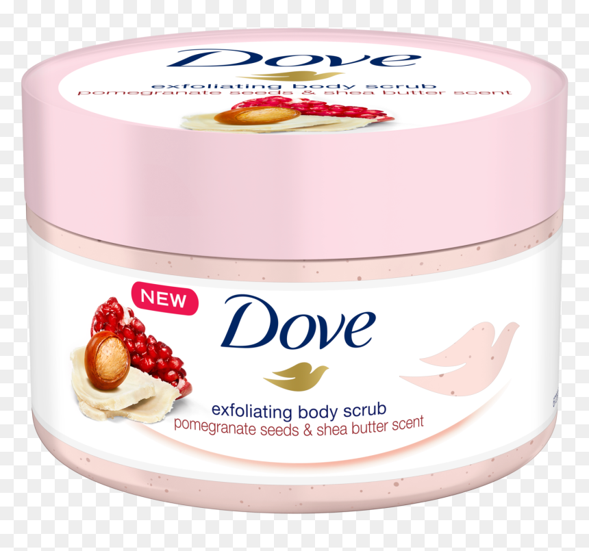 Dove Scrub Pomegranate & Shea Butter 225ml, HD Png Download - stick of butter png