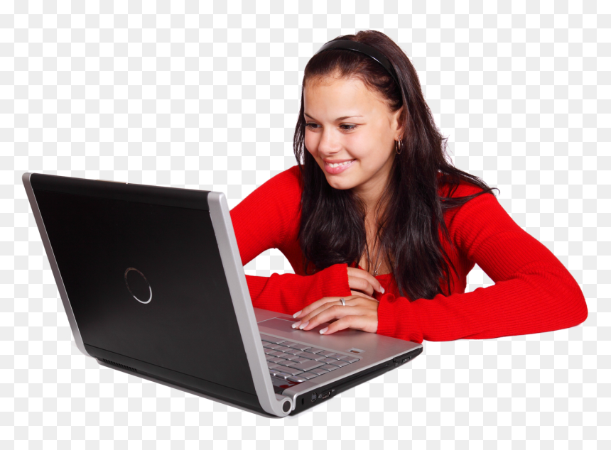 Wedding Saree Png Transparent Image - Laptop People Working Png, Png Download - laptop.png