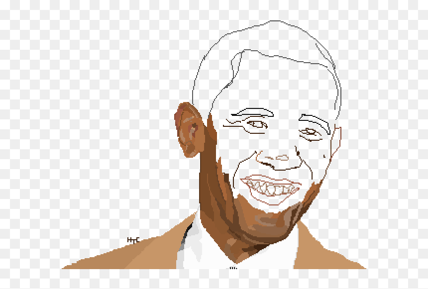 Illustration, HD Png Download - obama face png