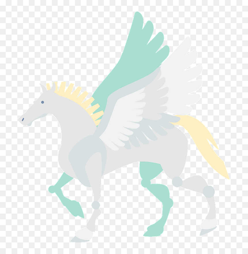 Pegasus Mythical Creature Clipart - Stallion, HD Png Download - pegasus png