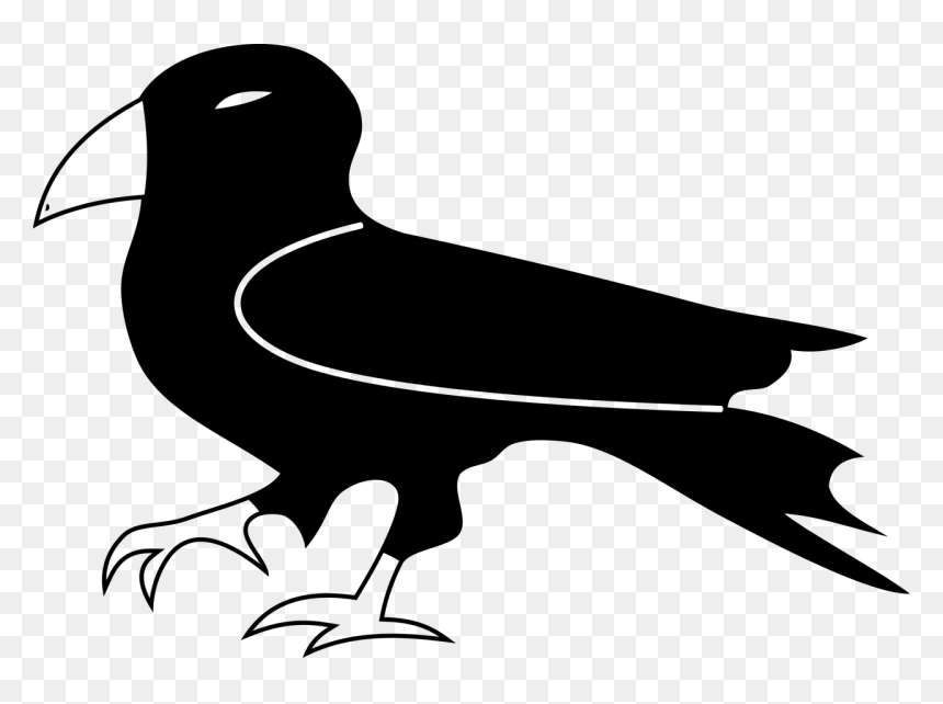 Raven Bird Nature Free Photo - Varna Clipart Black And White, HD Png Download - raven silhouette png
