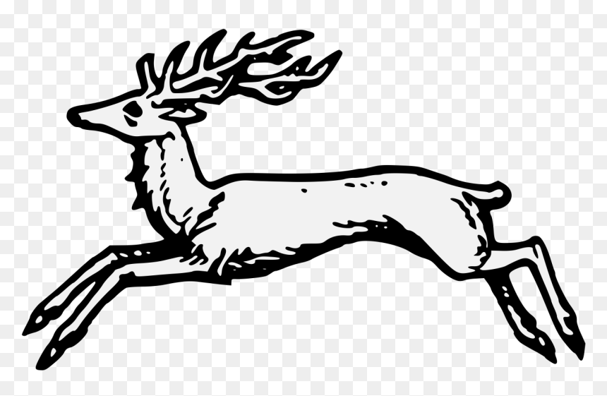 Heraldic Stag, HD Png Download - deer head png