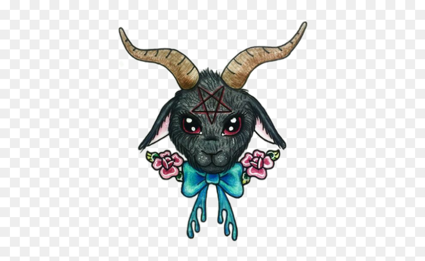 #goat #goathead #blackgoat #ziege #tattoo #tattoos, HD Png Download - goat head png