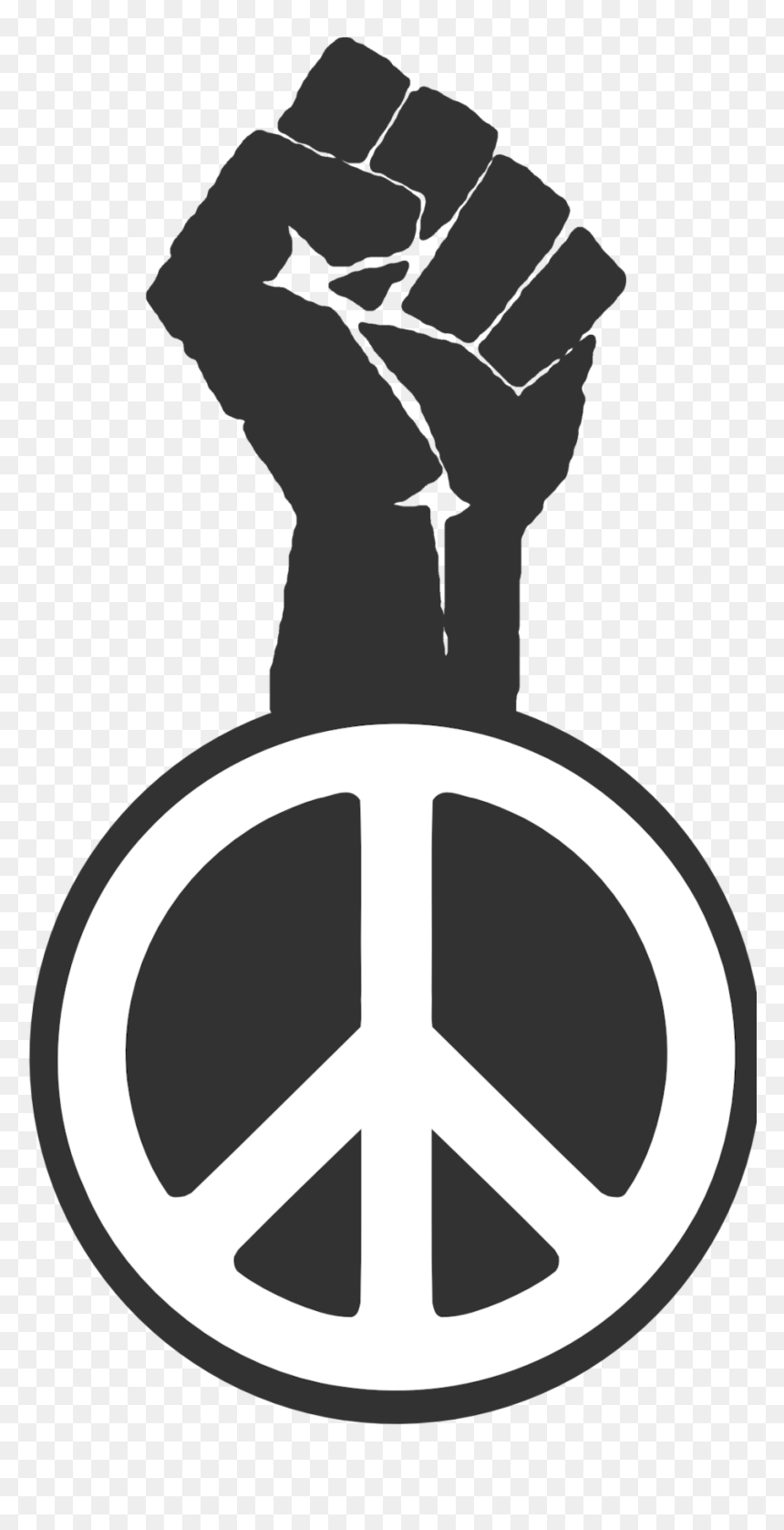 Black Power Collection Clip - Fist With Peace Sign, HD Png Download - black power fist png