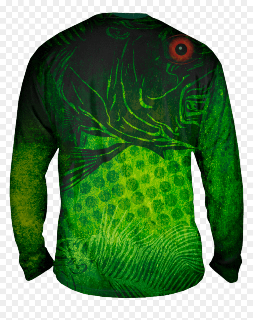 Red Eyes Largemouth Bass Long Sleeve - Sweater, HD Png Download - largemouth bass png