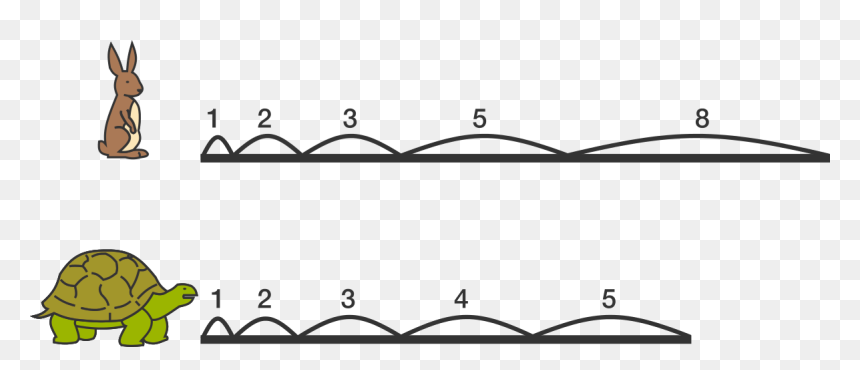 Once Upon A Time, A Rabbit And A Turtle Were Competing - Fibonacci Number Function, HD Png Download - fibonacci png