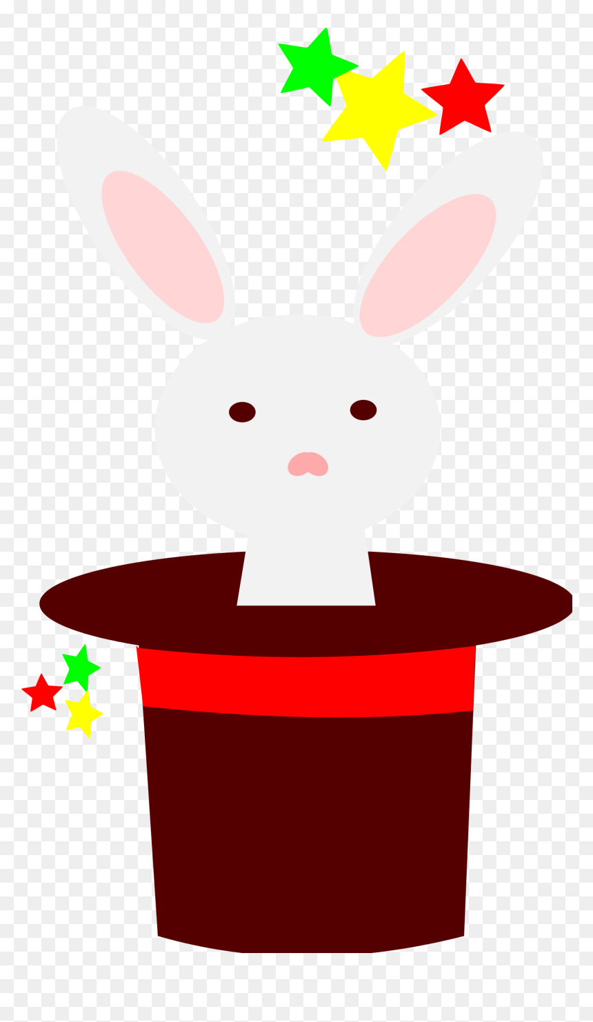 White Rabbit In A Hat Clip Arts - Rabbit In Hat Clipart, HD Png Download - white rabbit png