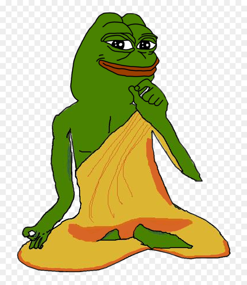 Pepe As Buddha Clipart , Png Download - Pepe Buddha, Transparent Png - pepe face png
