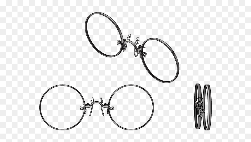 Pince Nez Frames, HD Png Download - circular frame png