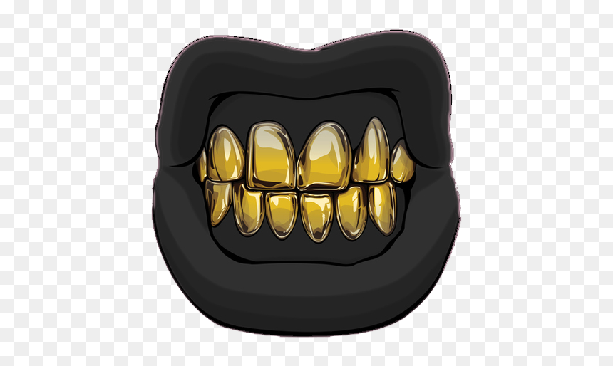 Gold Teeth Mouth Png, Transparent Png - gold lips png