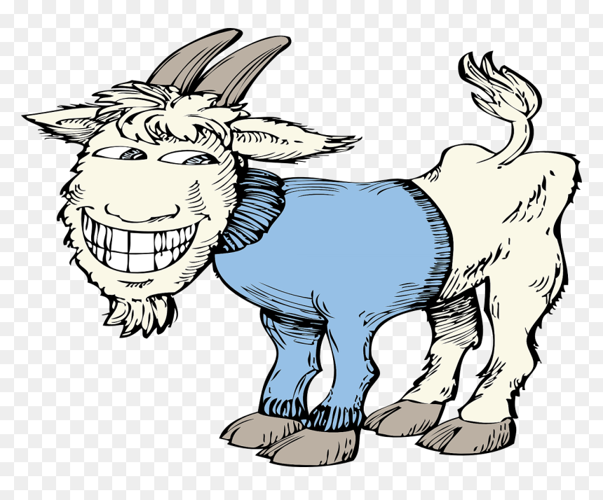 Funny Goat Clipart, HD Png Download - goat head png