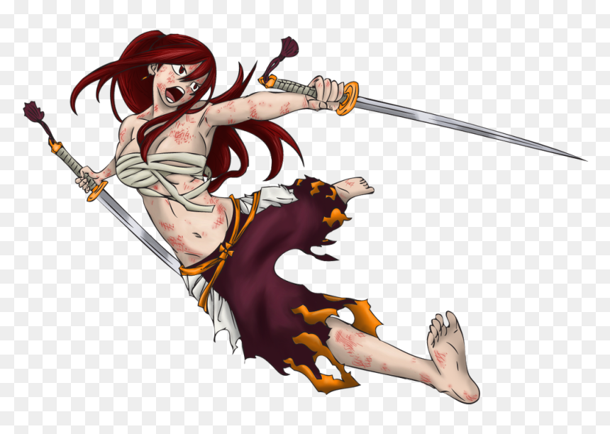 Erza Fairy Tail Png, Transparent Png - erza scarlet png