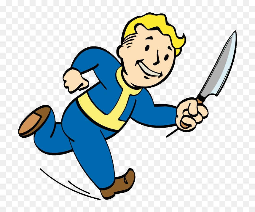 Nukapedia The Vault - Dead Man Sprinting Fallout 76, HD Png Download - cartoon knife png