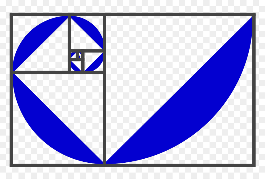 Fibonacci Spiral Blue/purple Svg Clip Arts - Spiral, HD Png Download - fibonacci png
