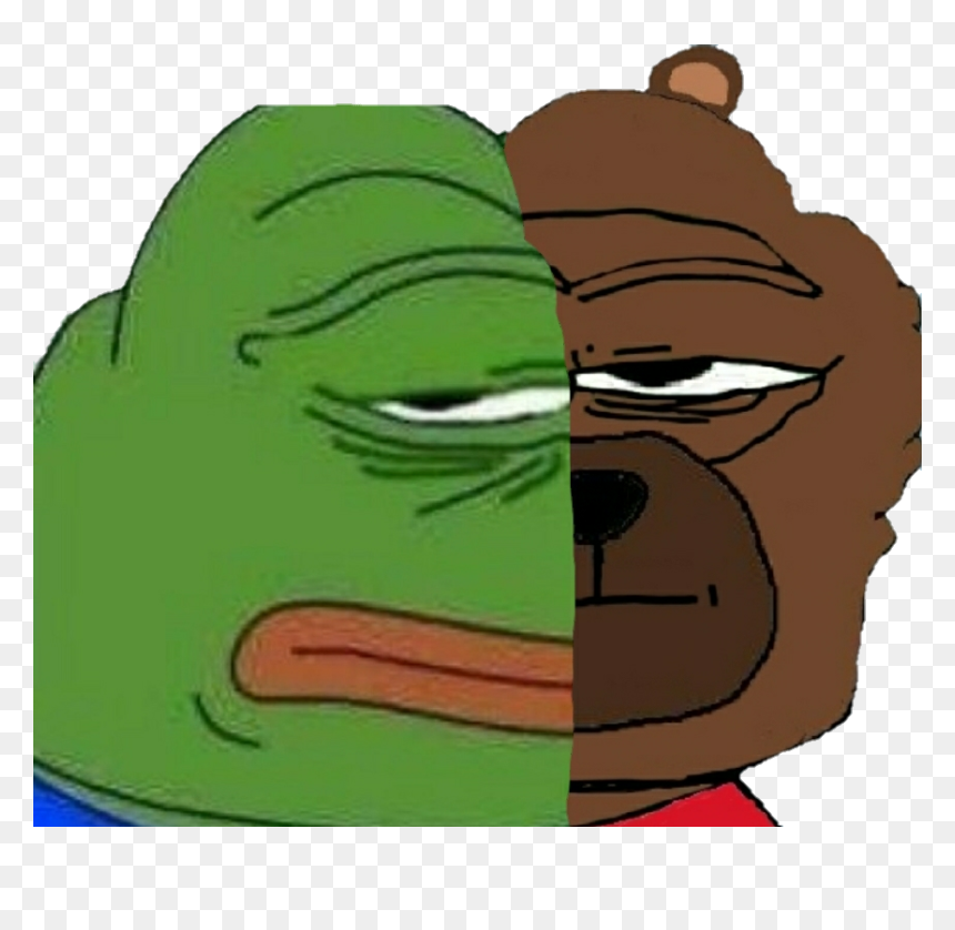 Pepe Bobo Face Split - Pepe Sarcasm, HD Png Download - pepe face png
