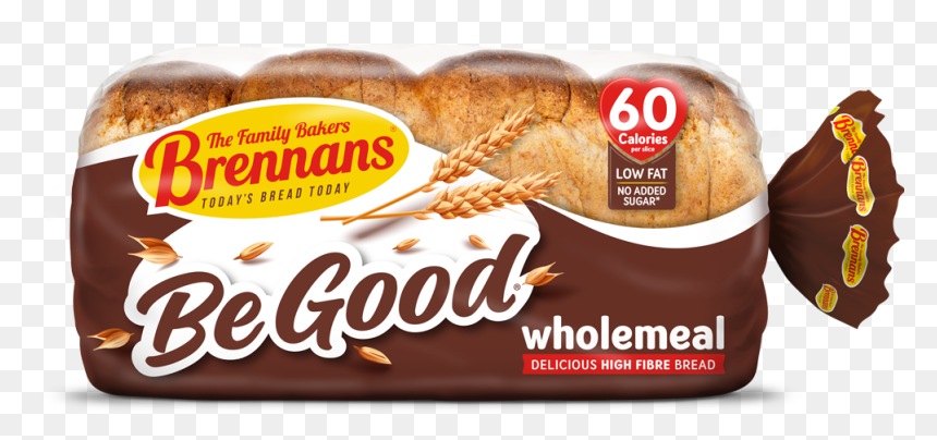 Begoodwholemeal - Brennans Be Good Bread, HD Png Download - slice of bread png