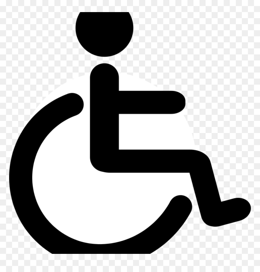 Wheelchair Clipart Search Results For Wheelchair Clipart - Wheelchair Silhouette, HD Png Download - handicap sign png