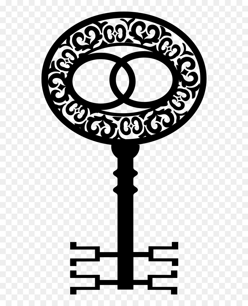 Elegant Vintage Ovals Key Shape Design - Icon, HD Png Download - vintage key png