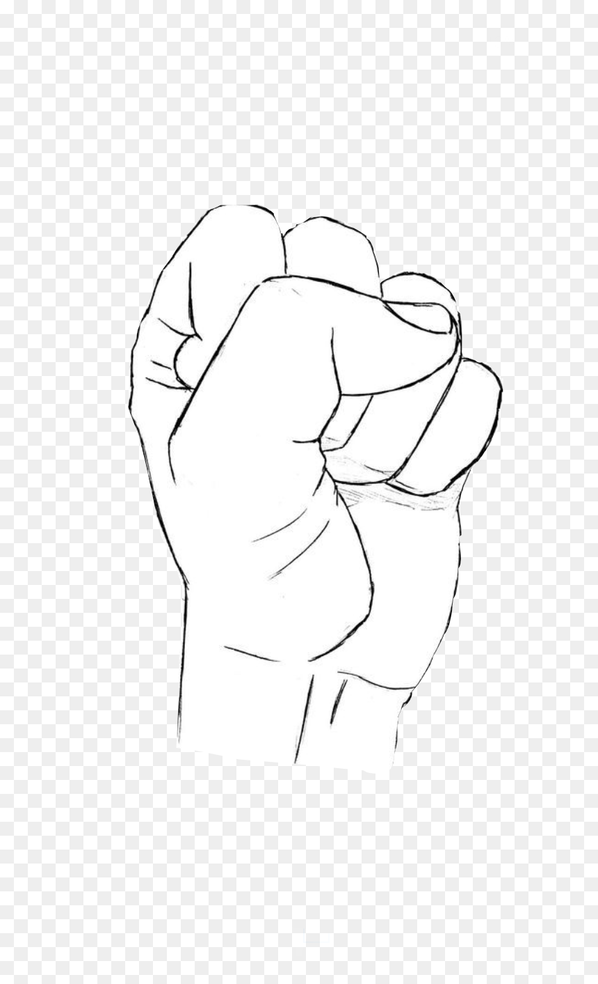 #blackpower #fist #freetoedit - Sketch, HD Png Download - black power fist png