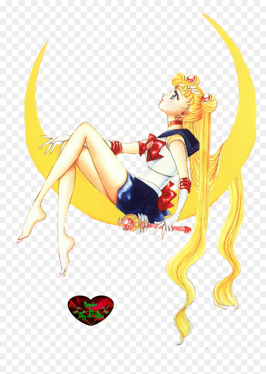 Sailor Moon Png File, Transparent Png - yellow moon png