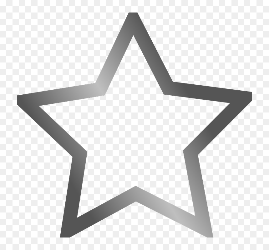 Star Icon Clipart , Png Download - Star Outline Clipart Black And White, Transparent Png - hollywood star png