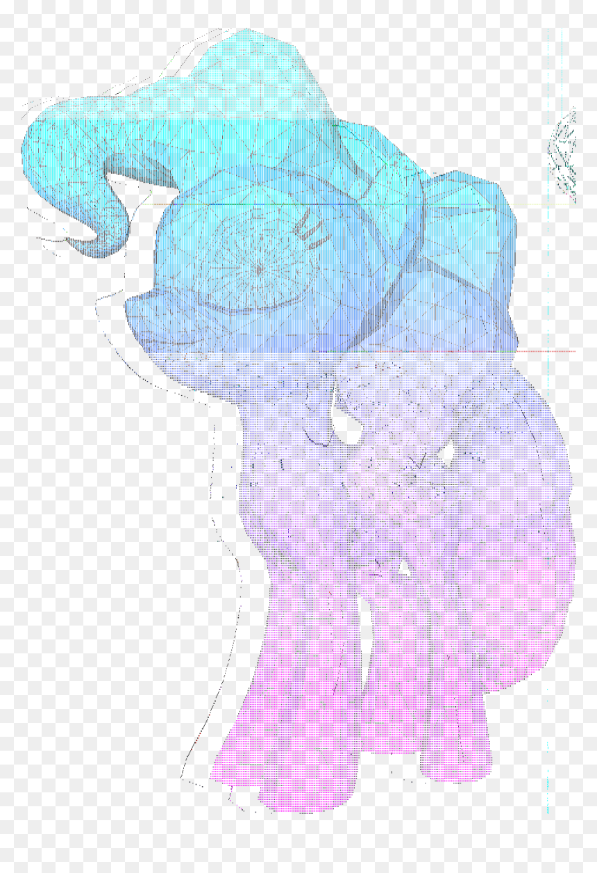 3d, Aesthetics, Glitch Art, Low Poly, Pinkie Pie, Safe, - Sketch, HD Png Download - vaporwave transparent png