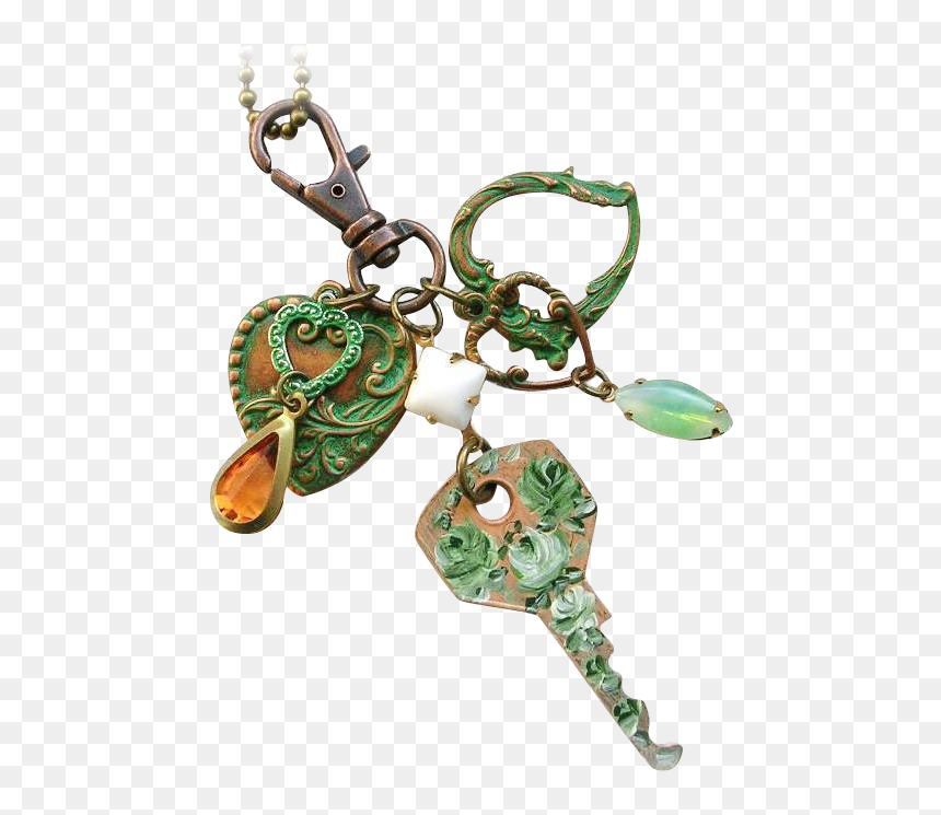 Earrings, HD Png Download - vintage key png