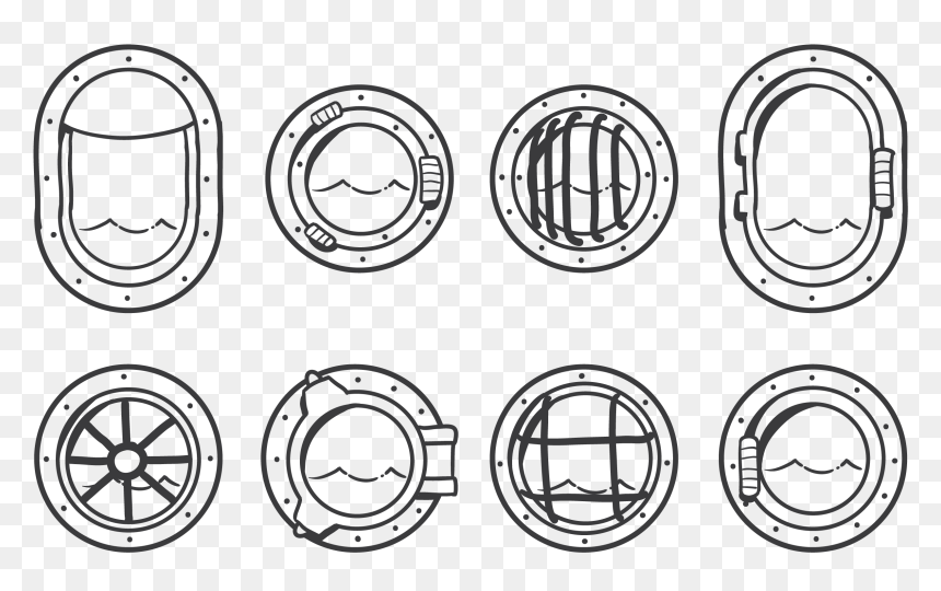 Porthole Icons Vector - Porthole Drawing, HD Png Download - porthole png