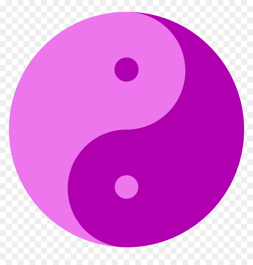 Yin-yang In Magenta Clip Arts - Yin Yang Purple Pink, HD Png Download - yin and yang png