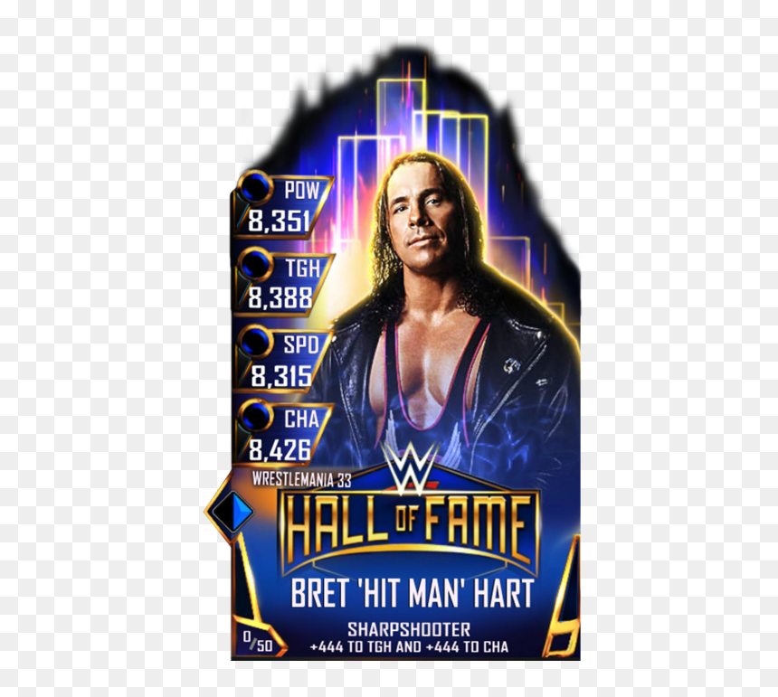 Wwe Supercard Hall Of Fame Cards, HD Png Download - bret hart png