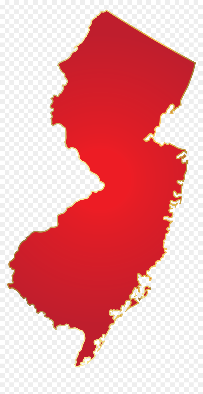 New Jersey Map Vector , Png Download - New Jersey Map Trenton, Transparent Png - new jersey png