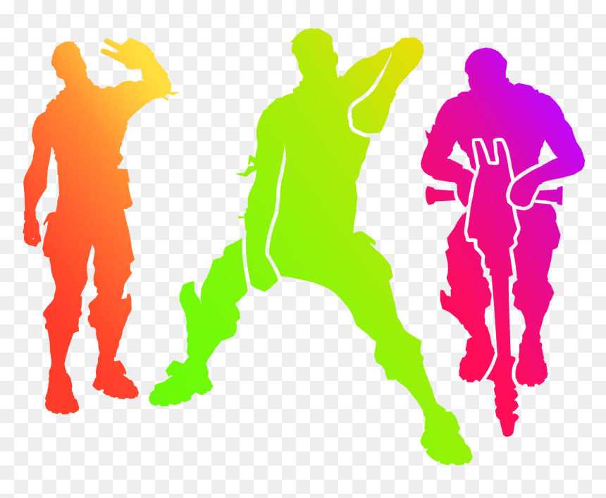 Silhouette Fortnite Dans, HD Png Download - fortnite player png