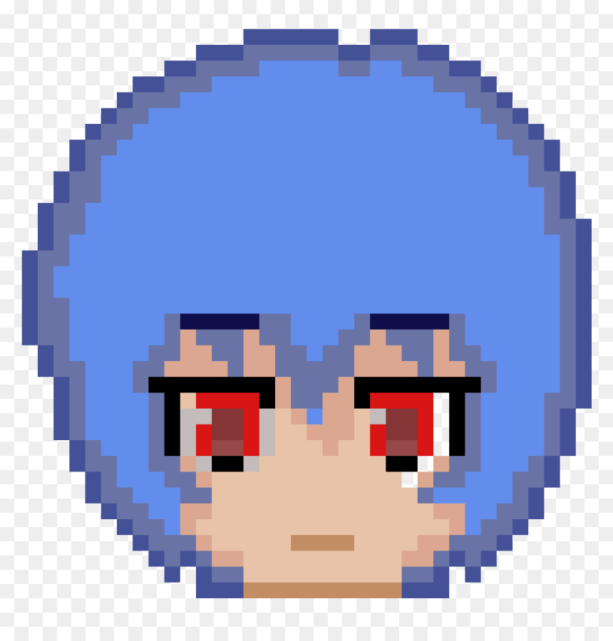 Rei Ayanami Pixel Art, HD Png Download - rei ayanami png
