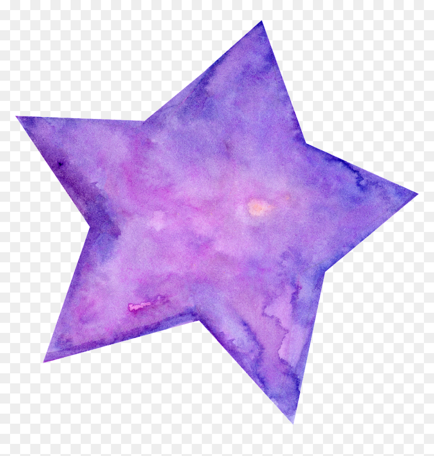 Hand Painted Cartoon Five Pointed Star Png Transparent - Painted Star Transparent, Png Download - cartoon star png