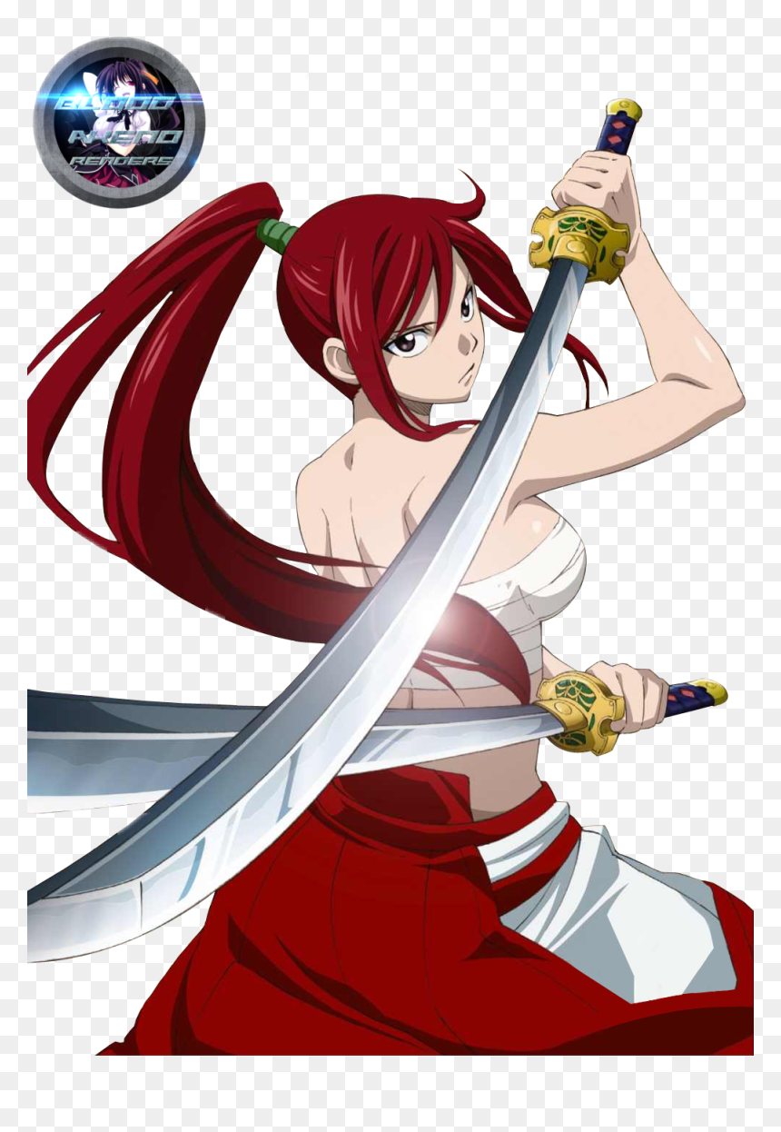 #erza Scarlet - Erza Fairy Tail Katana, HD Png Download - erza scarlet png