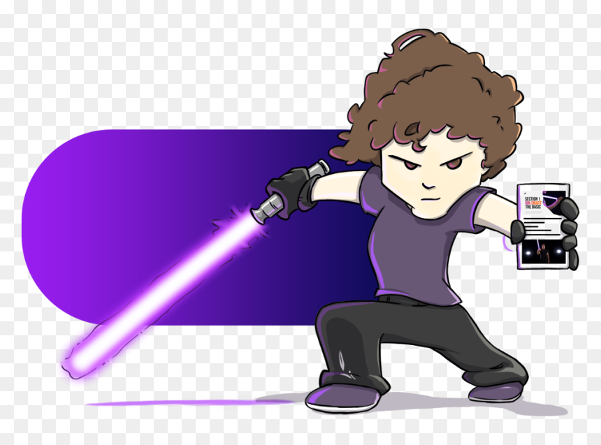 Cartoon, HD Png Download - purple lightsaber png