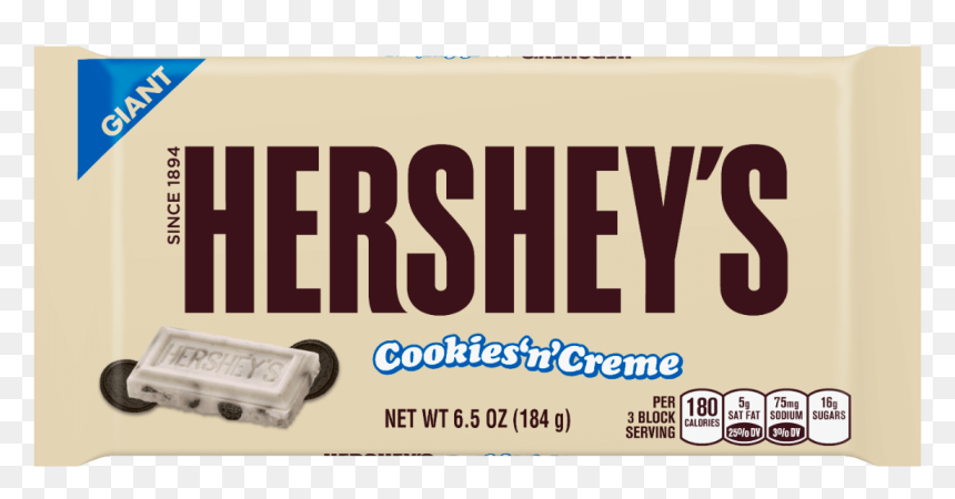 Hersheys Cookies & Cream Giant Bar - Hershey Chocolate Cookies And Cream, HD Png Download - hershey logo png