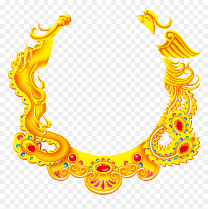 Jewellery Necklace Gold - 初 八 新年 Gif, HD Png Download - gold necklace png